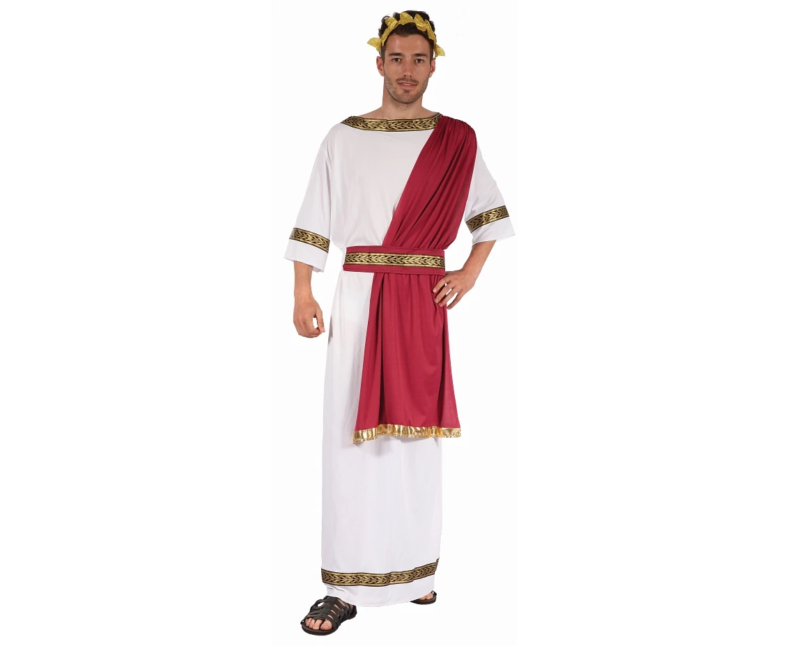 Role play-set for adult Greek King (robe, belt, hairband), one size